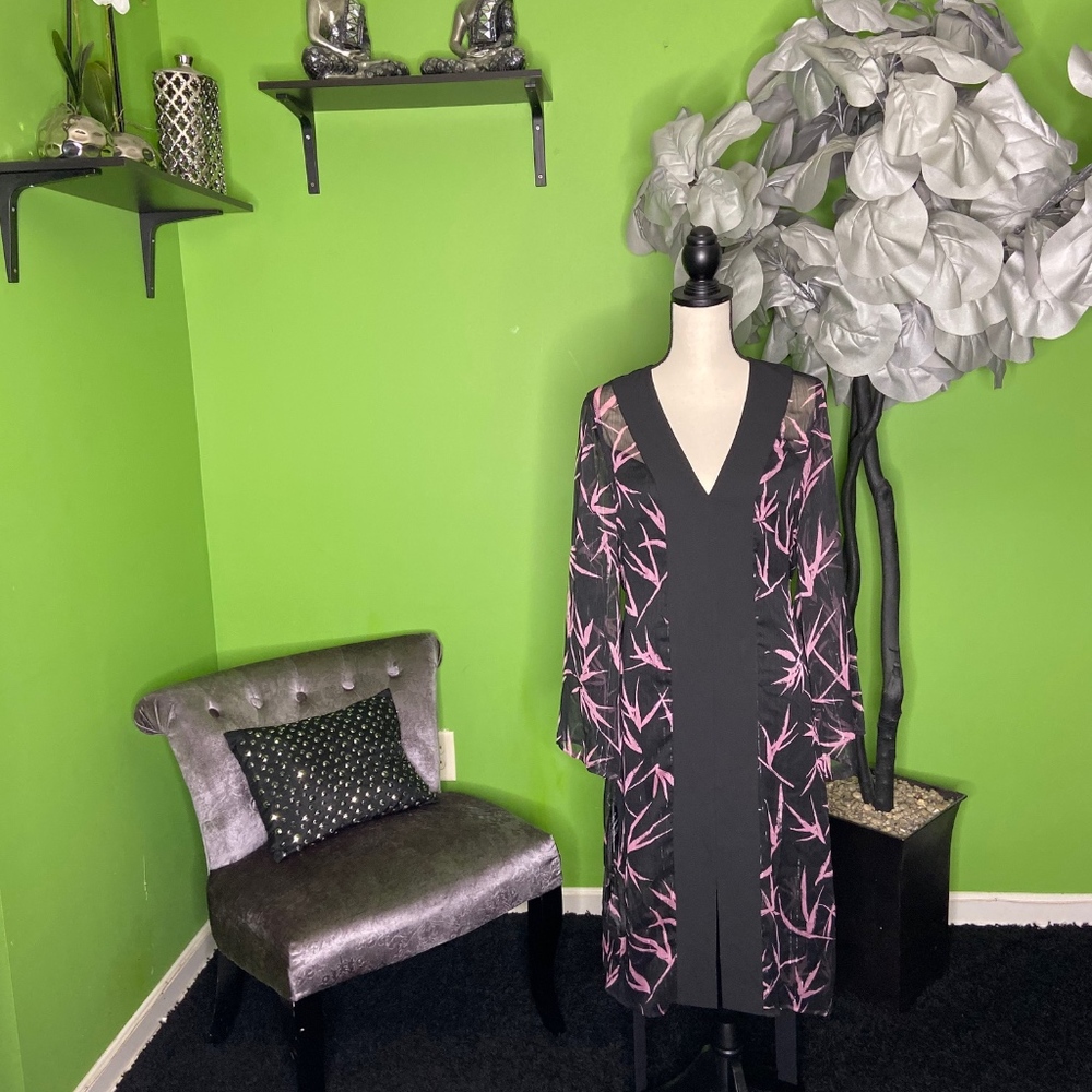 BCBGMAXAZRIA Bamboo Branches Robe Dress NWT